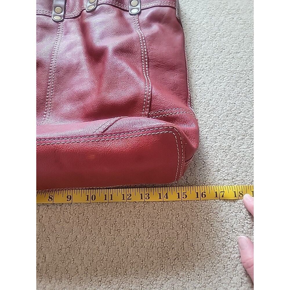 Lucky Brand Big Red Leather Tote / Purse - Picture 6 of 16